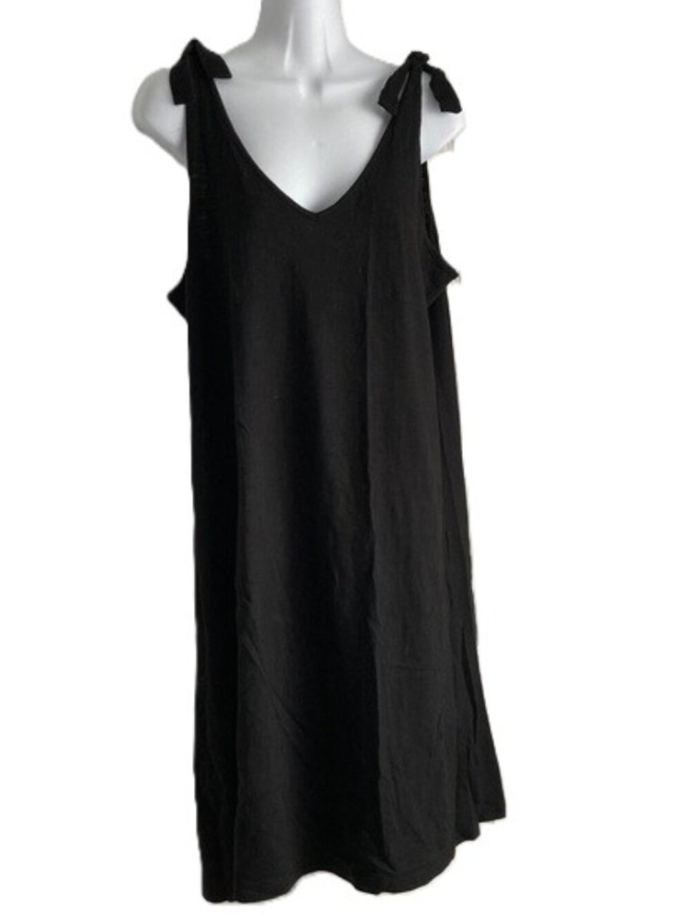 GAP Sun Dress Cover up Black Tie-Shoulder Large